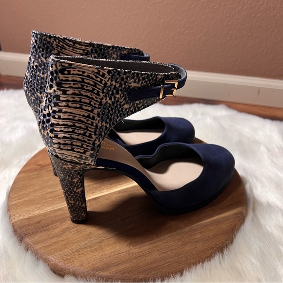 Seychelles Hopeful Leather and Suede Ankle Strap Heels Size 9 - Picture 3 of 14